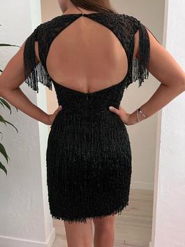 Sherri Hill Black Size 4 50 Off Midi Cocktail Dress on Queenly