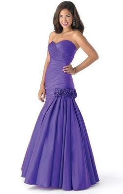 Style 3149 Mystique Prom Purple Size 10 Strapless Sweetheart Mermaid Dress on Queenly