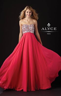 Style 6005 Alyce Paris Purple Size 10 Prom Strapless Black Tie A-line Dress on Queenly