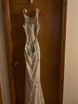 Bicici & Coty Nude Size 4 Embroidery Bicici And Coty Mermaid Dress on Queenly