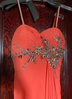 Faviana Orange Size 00 $300 Floor Length Short Height Straight Dress on Queenly