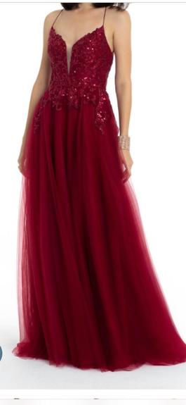Camille La Vie Red Size 0 Euphoria Floor Length Sequin Ball Gown Side slit Dress on Queenly