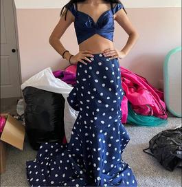 Sherri Hill Blue Size 2 Military Mermaid Dress on Queenly