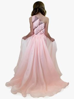 Style 5066 Marc Defang Light Pink Size 00 Midi Cocktail Dress on Queenly