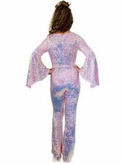 Style K8004 Marc Defang Light Pink Size 00 $300 Jewelled Sleeves Jumpsuit Dress on Queenly