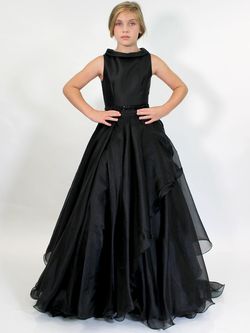 Style 5016 Marc Defang Black Size 00 Tall Height Floor Length 5016 Ball gown on Queenly