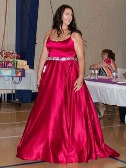 Sherri Hill Hot Pink Size 20 50 Off Plus Size Spaghetti Strap Silk Ball gown on Queenly