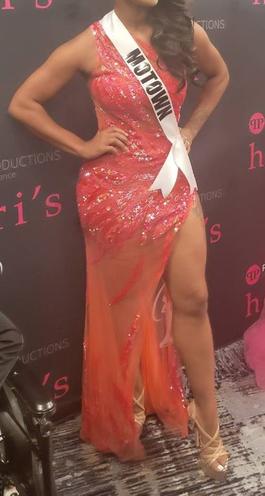 Jovani Pink Size 6 Floor Length Side slit Dress on Queenly