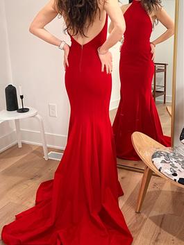 Sherri Hill Red Size 00 Medium Height Train Dress on Queenly