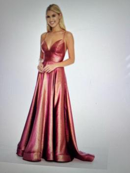 Ashley Lauren Hot Pink Size 8 Sweetheart Floor Length Rose Gold Ball gown on Queenly