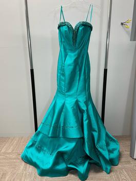 Mac Duggal Green Size 4 Floor Length Mermaid Dress on Queenly