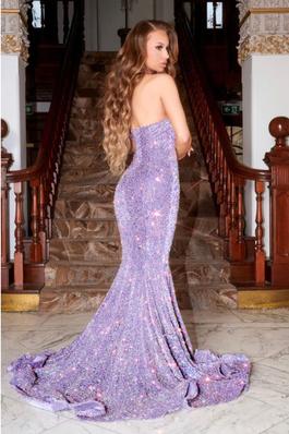 Portia and Scarlett Purple Size 18 $300 Polyester Black Tie Mermaid Dress on Queenly