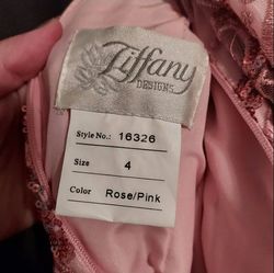Style 16326 Tiffany Designs Pink Size 4 Jewelled Corset Mermaid Dress on Queenly