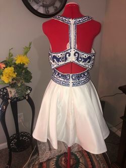 Clarisse Blue Size 8 $300 Cocktail Dress on Queenly