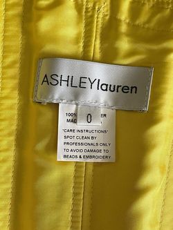 Ashley Lauren Yellow Size 0 Midi Interview Cocktail Dress on Queenly