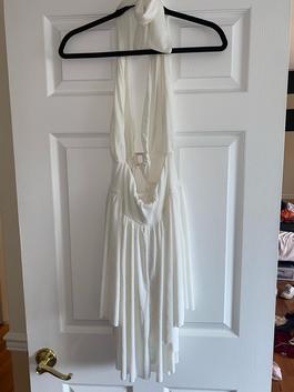Lucy In The Sky White Size 6 Euphoria Floor Length Summer Jumpsuit Dress on Queenly