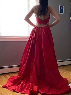 Jovani Red Size 00 Tall Height Ball gown on Queenly