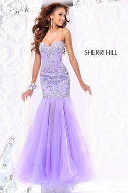 Sherri Hill Purple Size 00 Military Midi Mermaid Dress on Queenly