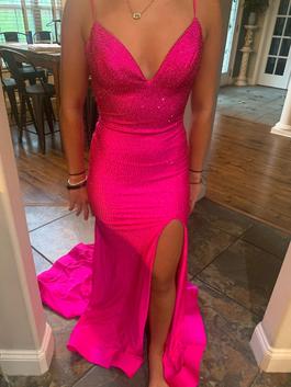 Sherri Hill Hot Pink Size 2 Floor Length Train Dress on Queenly