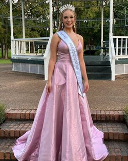 Jovani Pink Size 2 Sorority Formal Plunge $300 A-line Dress on Queenly