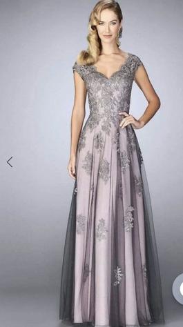 La Femme Silver Size 18 Gray A-line Dress on Queenly