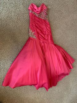 Tony Bowls Pink Size 0 Lace Military Floor Length Mermaid Dress on Queenly