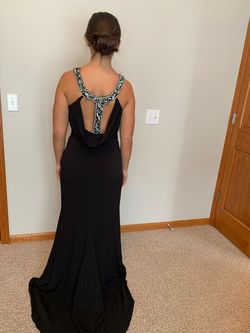 Riva Black Size 4 Floor Length $300 Mermaid Dress on Queenly