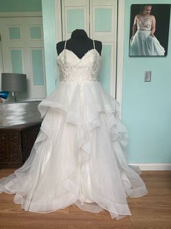 Sweetheart White Size 20 Plus Size Ivory Ball gown on Queenly
