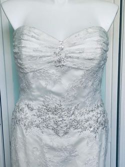 Emma White Size 18 Wedding Floor Length Ivory Mermaid Dress on Queenly