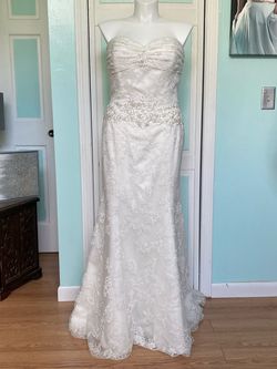 Emma White Size 18 Wedding Floor Length Ivory Mermaid Dress on Queenly