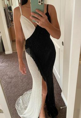 Sherri Hill Multicolor Size 0 Fringe Showstopper Prom Side slit Dress on Queenly