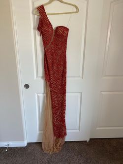 Rene Atelier Red Size 2 Rene The Label Side slit Dress on Queenly