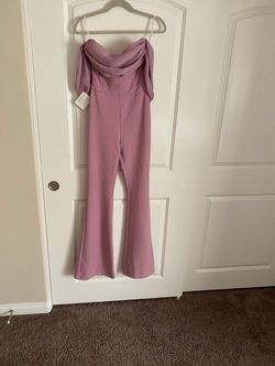 Miss Circle Light Pink Size 2 $300 Flare Pageant Summer Jumpsuit Dress on Queenly