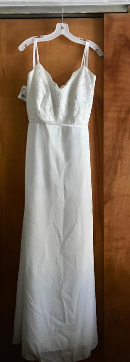 David's Bridal White Size 18 Wedding Floor Length A-line Dress on Queenly