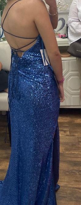 Mia Bella Couture Blue Size 2 $300 Prom Military Straight Dress on Queenly