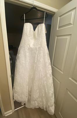 Jewel by Davids bridal White Size 22 Floor Length 50 Off Ball gown on Queenly