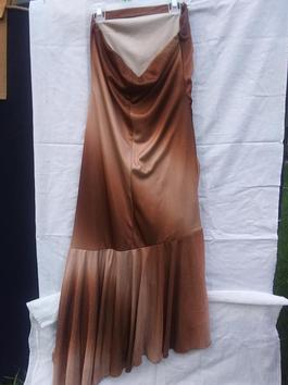 Juliet Gold Size 8 Shiny $300 Straight Dress on Queenly