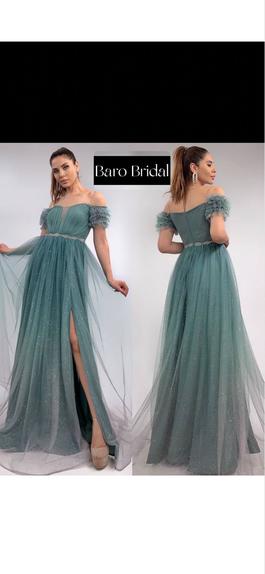 Baro bridal Green Size 10 $300 Military Straight Dress on Queenly