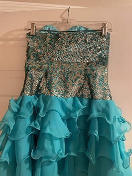 Sherri Hill Blue Size 6 50 Off Midi Cocktail Dress on Queenly
