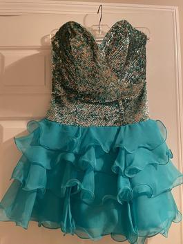 Sherri Hill Blue Size 6 Euphoria Cocktail Dress on Queenly