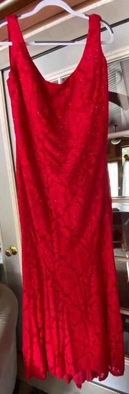 La Femme Red Size 18 Military Mermaid Dress on Queenly