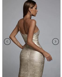 Bella Barnett Gold Size 0 Homecoming $300 One Shoulder Fitted Cocktail Dress on Queenly