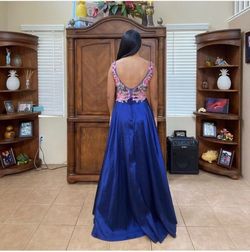 Say Yes to the Dress Blue Size 2 50 Off Sequined A-line Dress on Queenly