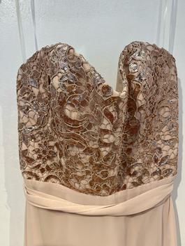 Amsale Nude Size 8 50 Off Sequin $300 A-line Dress on Queenly