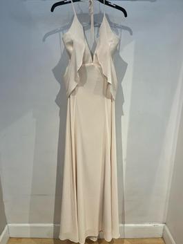 Amsale White Size 8 70 Off Floor Length Bridesmaid A-line Dress on Queenly