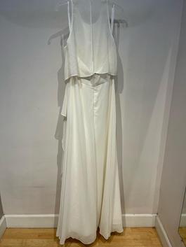 Amsale White Size 12 Floor Length Plus Size Bridesmaid A-line Dress on Queenly