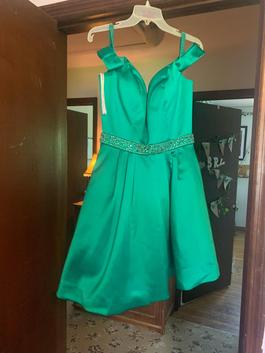 Sherri Hill Green Size 6 Silk Emerald Euphoria Homecoming Cocktail Dress on Queenly