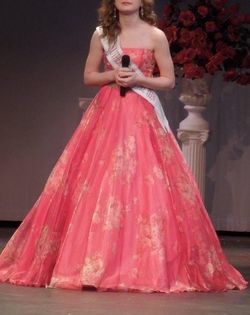 Sherri Hill Pink Size 0 Floor Length Coral $300 Ball gown on Queenly
