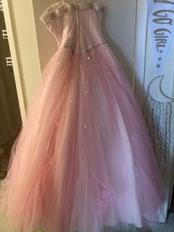 MoriLee Light Pink Size 6 Sequin Quinceanera $300 Ball gown on Queenly
