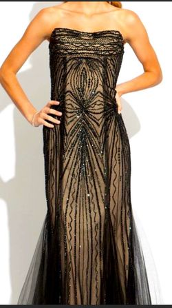 Jovani Black Size 12 Floor Length Prom Mermaid Dress on Queenly